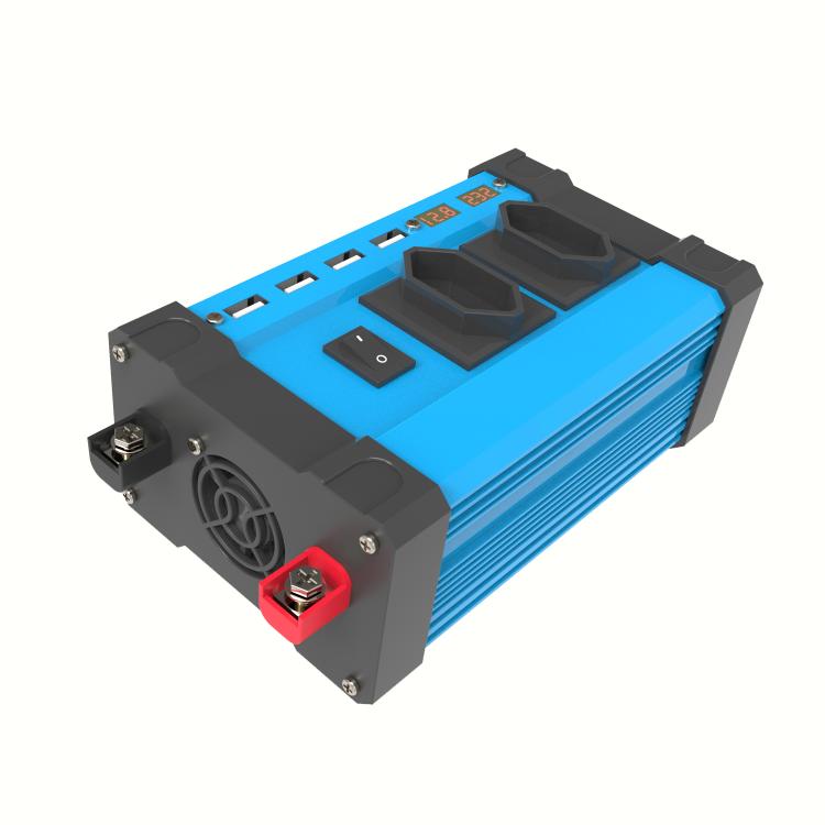 Gurxun 4 USB Ports Digital Display Modified Square Wave Inverter, Spec: 300W Brazil Plug 12V To 110V - free shipping - PMC TechLife - Order now!