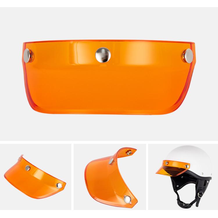 Motorcycle Helmet Brim Retro 3-Button Helmet Visor Sunshade Protection Half Helmet Hat Brim(Dark Tea) - Helmets by PMc TechLife | Online Shopping South Africa | PMc TechLife | Buy Now Pay Later Mobicred