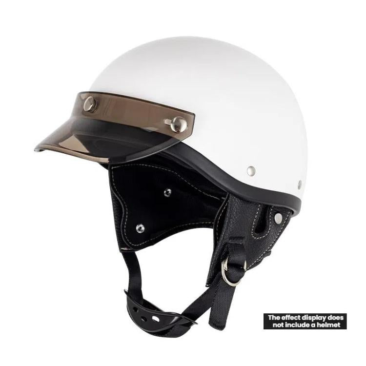 Motorcycle Helmet Brim Retro 3-Button Helmet Visor Sunshade Protection Half Helmet Hat Brim(Dark Tea) - Helmets by PMc TechLife | Online Shopping South Africa | PMc TechLife | Buy Now Pay Later Mobicred