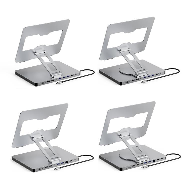 Blueendless 4K/60Hz Multifunctional Docking Station Tablet Holder, Spec: 10-in-1 Ethernet Port Rotating - free shipping - PMC TechLife - Order now!