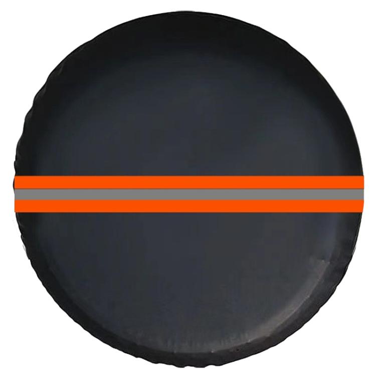 15inch Thickened Imitation Leather Car Tire Protector Spare Tire Cover With Reflective Stripes(FG-2 Red) - Window Foils & Solar Protection by PMc TechLife | Online Shopping South Africa | PMc TechLife | Buy Now Pay Later Mobicred