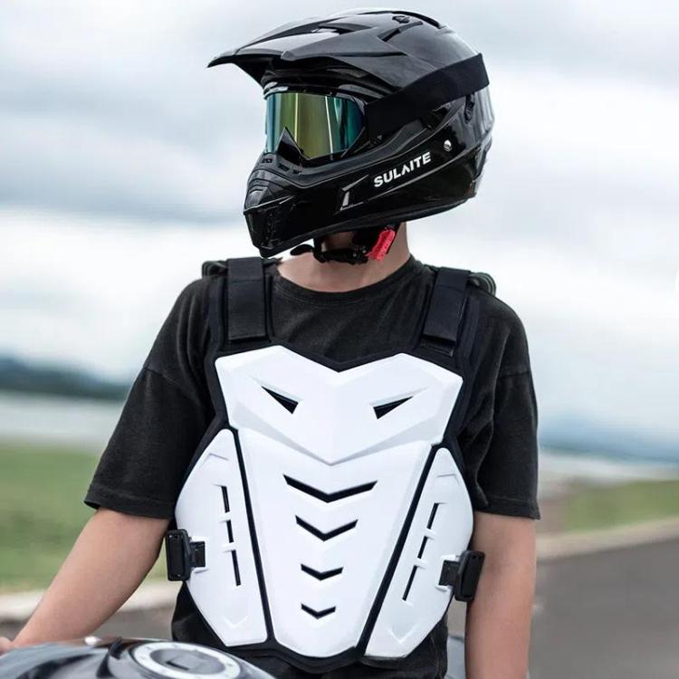 SULAITE Motocross Armor Vest Motorcycle Rider Chest Protection Equipment Racing Anti-Fall Armor Protector, Size: Uniform(White) - free shipping - PMc TechLife - Order now!