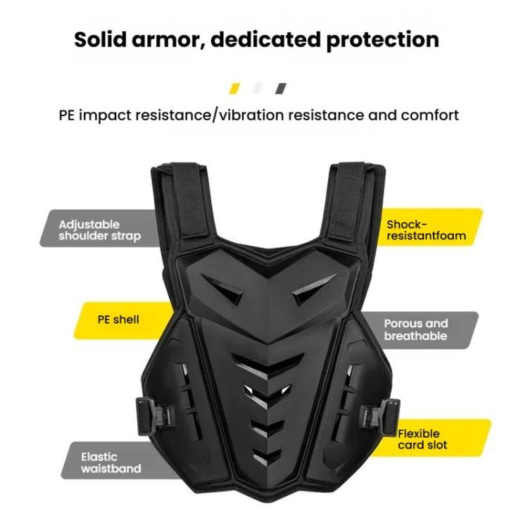 SULAITE Motocross Armor Vest Motorcycle Rider Chest Protection Equipment Racing Anti-Fall Armor Protector, Size: Uniform(White) - free shipping - PMc TechLife - Order now!