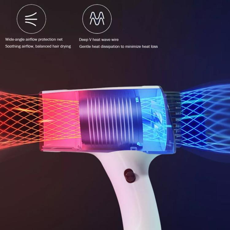 Rechargeable Wireless Hair Dryer Negative Ion Hot and Cold Wind Versatile Hairdressing Tools EU Plug(Black) - free shipping - PMC TechLife - Order now!