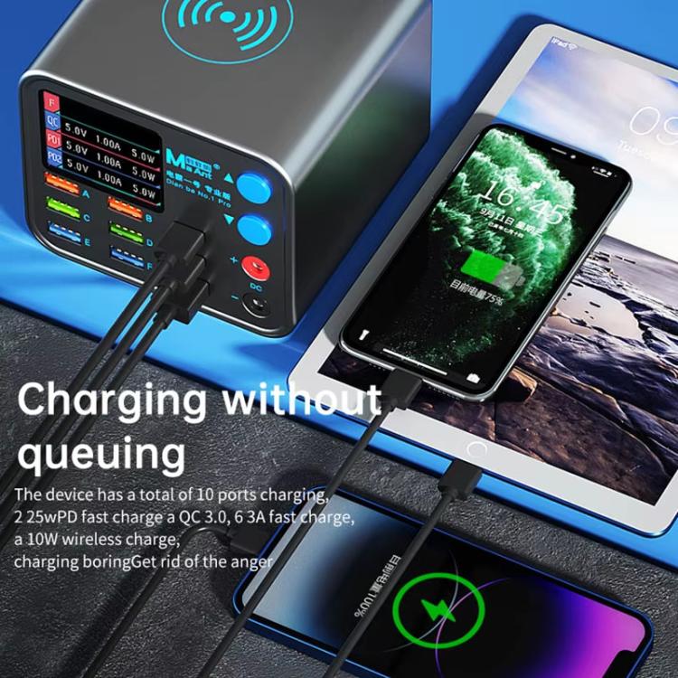 MaAnt DianBa No.1 Pro Multi-port Charger 9-ports With Digital Display Power Wireless Charger EU Plug - free shipping - PMC TechLife - Order now!