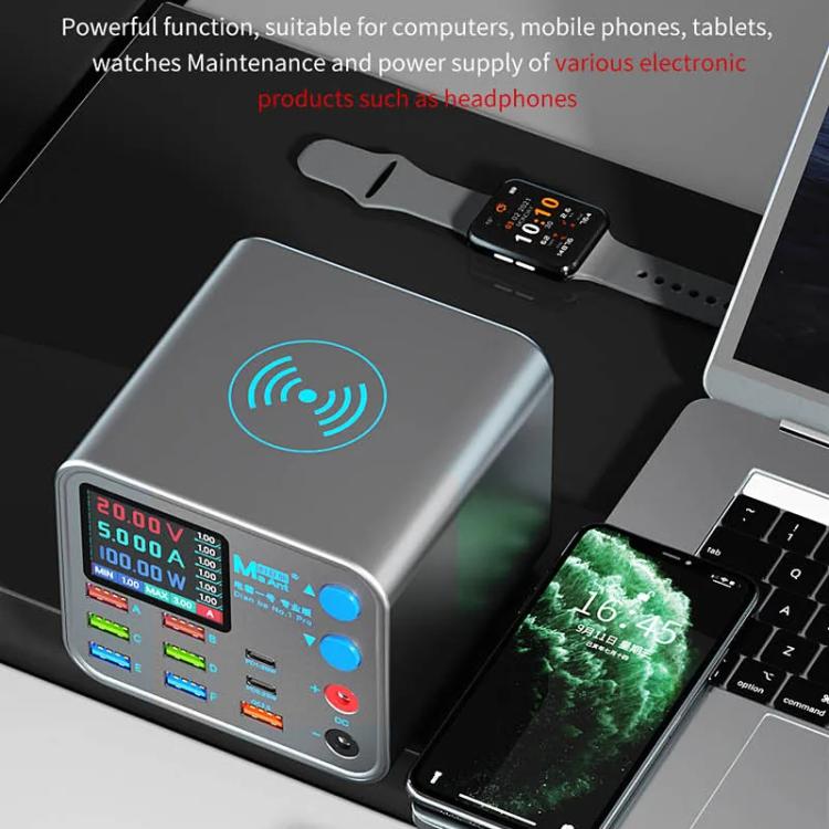 MaAnt DianBa No.1 Pro Multi-port Charger 9-ports With Digital Display Power Wireless Charger EU Plug - free shipping - PMC TechLife - Order now!