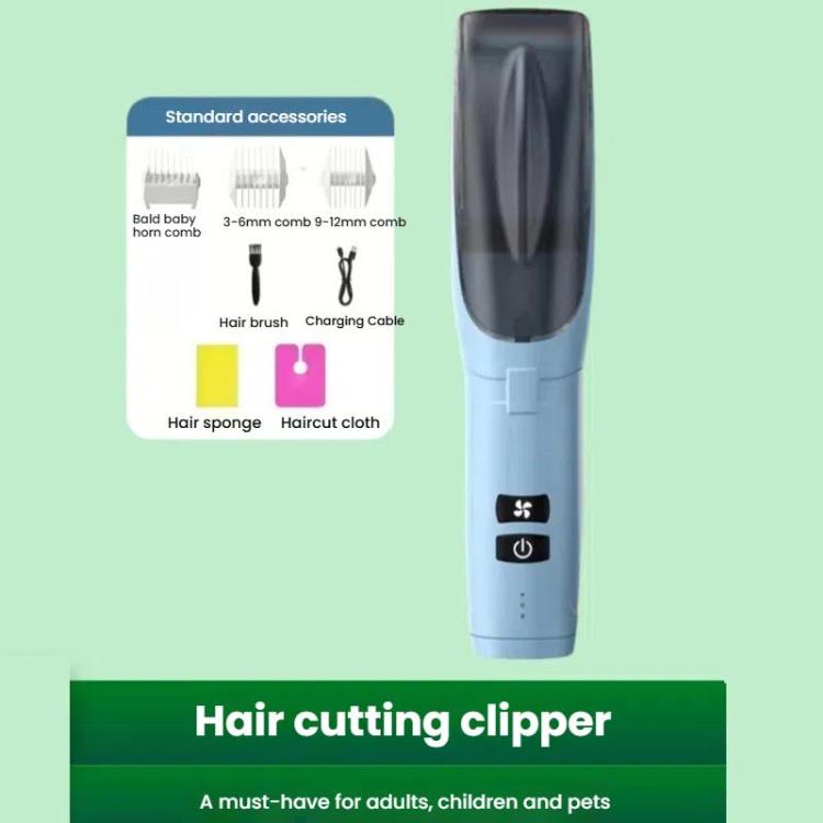 Hair-absorbing Hair Clipper Rechargeable Low Noise Hair Trimmer for Babies, Adults and Pets(Green) - free shipping - PMC TechLife - Order now!