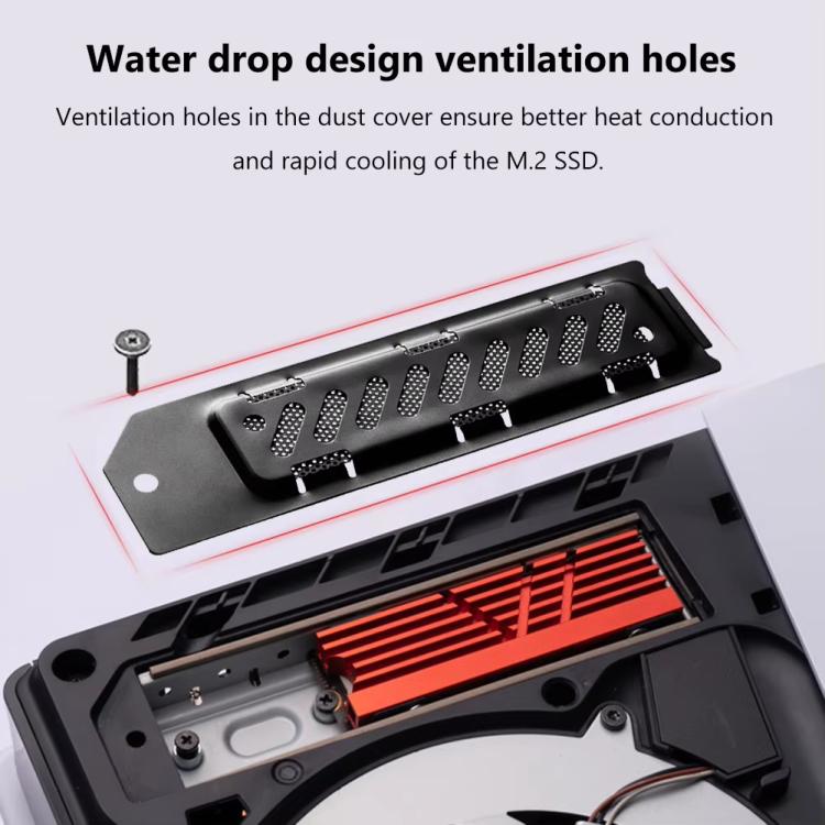 For PS5 Slim / PS5 Pro M.2 SSD Heatsink Dust Cover Expansion Slot Radiator(Silver) - PS5 Spare Parts by PMc TechLife | Online Shopping South Africa | PMc TechLife | Buy Now Pay Later Mobicred