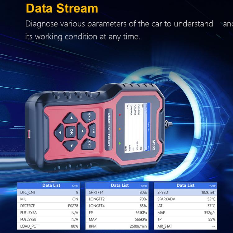 M302 Car Oil Reset Code Reader Automotive Maintenance Light Zero Reset Fault Diagnosis Tool - Code Readers & Scan Tools by PMc TechLife | Online Shopping South Africa | PMc TechLife | Buy Now Pay Later Mobicred