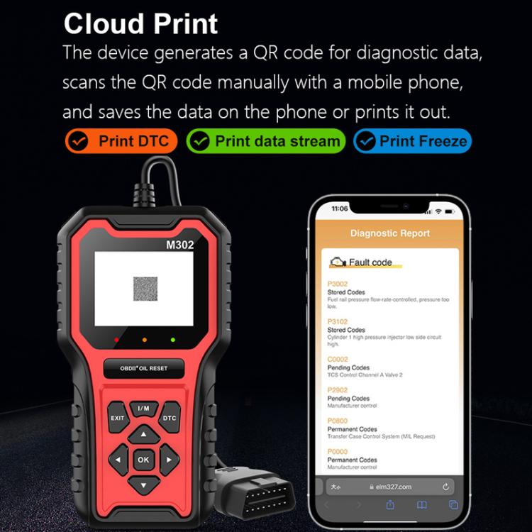 M302 Car Oil Reset Code Reader Automotive Maintenance Light Zero Reset Fault Diagnosis Tool - Code Readers & Scan Tools by PMc TechLife | Online Shopping South Africa | PMc TechLife | Buy Now Pay Later Mobicred