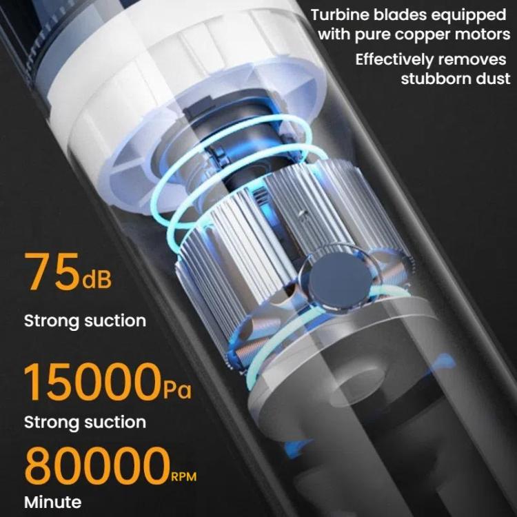 Portable Wireless Car Vacuum Cleaner Small Chargeable Handheld Wet / Dry Large Suction Household Vacuum Cleaner(White) - free shipping - PMc TechLife - Order now!