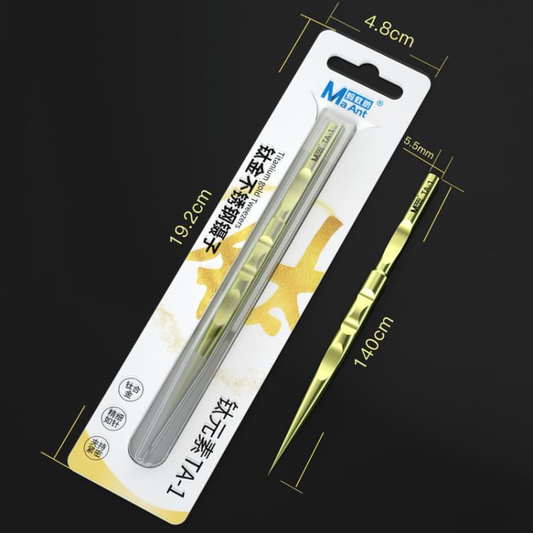 MaAnt Titanium Tweezers Antistatic Small Clip Bird Nest Hair Picking Pink Prick Clip Repair Tool(Straight) - Tweezers by MaAnt | Online Shopping South Africa | PMc TechLife | Buy Now Pay Later Mobicred