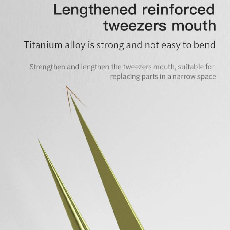 MaAnt Titanium Tweezers Antistatic Small Clip Bird Nest Hair Picking Pink Prick Clip Repair Tool(Curve) - Tweezers by MaAnt | Online Shopping South Africa | PMc TechLife | Buy Now Pay Later Mobicred