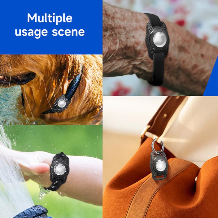 For AirTag Tracker Waterproof Protection Case Pet Leather Collar Anti Lost Cat Locator Collar(Green) - Pet Series by PMc TechLife | Online Shopping South Africa | PMc TechLife | Buy Now Pay Later Mobicred
