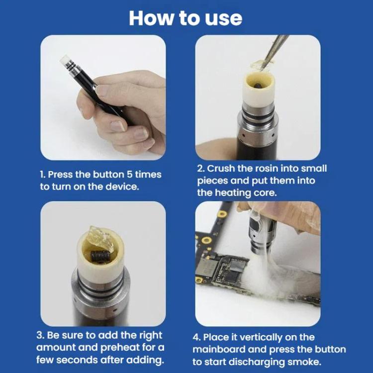 LUOWEI A1 No Iron Short Circuit Detection Rosin Atomizer Cell Phone Motherboard Chip Repair Rosin Pen - free shipping - PMc TechLife - Order now!