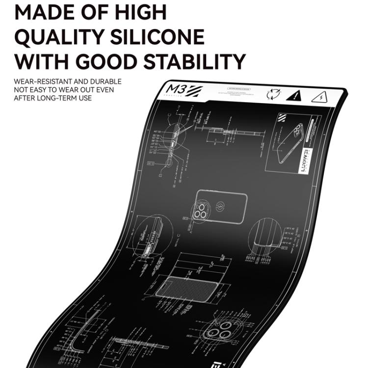 LUOWEI M3 27 inch Cell Phone Computer Repair Workbench Heat Insulation Mat High Temperature Resistant Odorless Silicone Mat - free shipping - PMC TechLife - Order now!