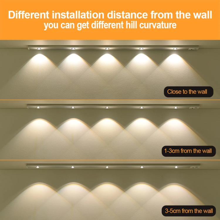 60cm Rechargeable Motion Sensor Light Bar Cabinet Wardrobe Lamp With Remote Control(Silver) - free shipping - PMc TechLife - Order now!