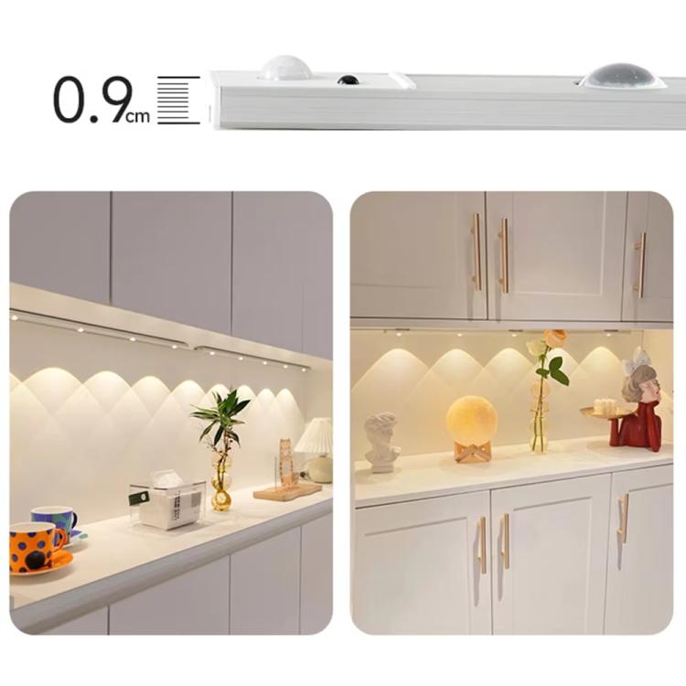 80cm Rechargeable Motion Sensor Light Bar Cabinet Wardrobe Lamp With Remote Control(Silver) - Sensor LED Lights by PMc TechLife | Online Shopping South Africa | PMc TechLife | Buy Now Pay Later Mobicred