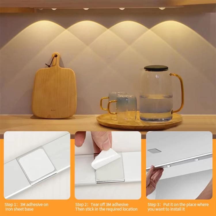 80cm Rechargeable Motion Sensor Light Bar Cabinet Wardrobe Lamp With Remote Control(Silver) - Sensor LED Lights by PMc TechLife | Online Shopping South Africa | PMc TechLife | Buy Now Pay Later Mobicred
