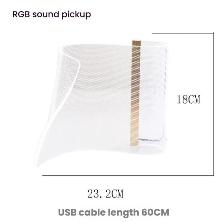 LED Light Guide Acrylic Ambient Desk Lamp Gaming Room Bedroom USB Pickups Rhythmic RGB Novelty Lamps(Music Rhythm Model) - Novelty Lighting by PMc TechLife | Online Shopping South Africa | PMc TechLife | Buy Now Pay Later Mobicred