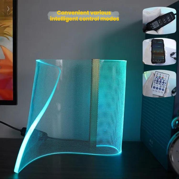 LED Light Guide Acrylic Ambient Desk Lamp Gaming Room Bedroom USB Pickups Rhythmic RGB Novelty Lamps(Music Rhythm Model) - Novelty Lighting by PMc TechLife | Online Shopping South Africa | PMc TechLife | Buy Now Pay Later Mobicred