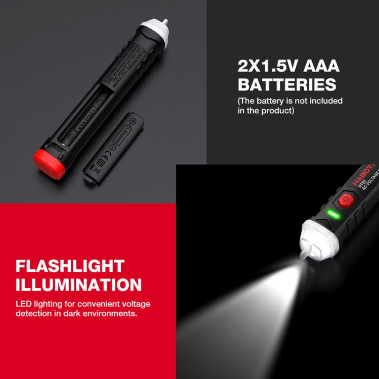 HABOTEST HT85 Non-Contact Electricity Tester AC Voltage Detector(Black Red) - Current & Voltage Tester by HABOTEST | Online Shopping South Africa | PMc TechLife | Buy Now Pay Later Mobicred