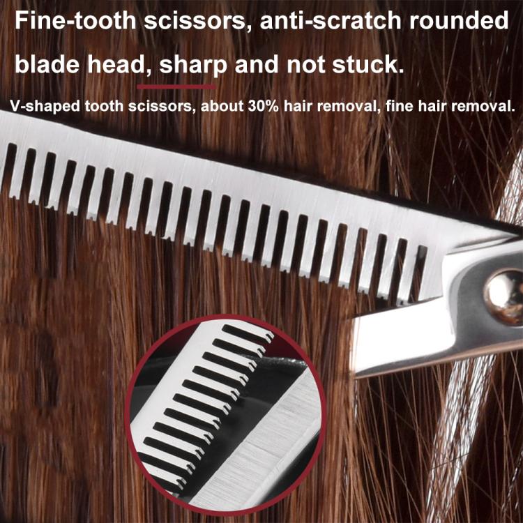 Stainless Steel Haircutting Scissors Set Hair Cutting Tools, Spec: 8-in-1 Half-gold - free shipping - PMC TechLife - Order now!
