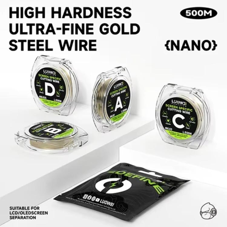 LUOWEI 500M Steel Wire Cell Phone Screen Separation Wire Cutting Wire, Spec: C 0.03mm - free shipping - PMC TechLife - Order now!