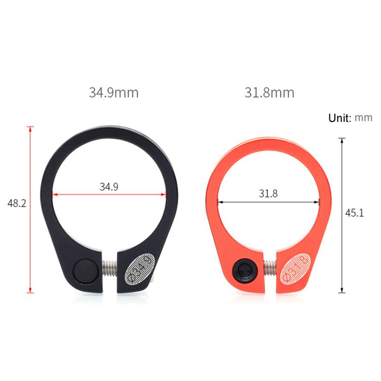 Mountain Road Bicycle Aluminum Locking Seatpost Clamps Seatpost Clamp Ring Fittings(31.8mm Red) - Pipe clamps by PMc TechLife | Online Shopping South Africa | PMc TechLife | Buy Now Pay Later Mobicred