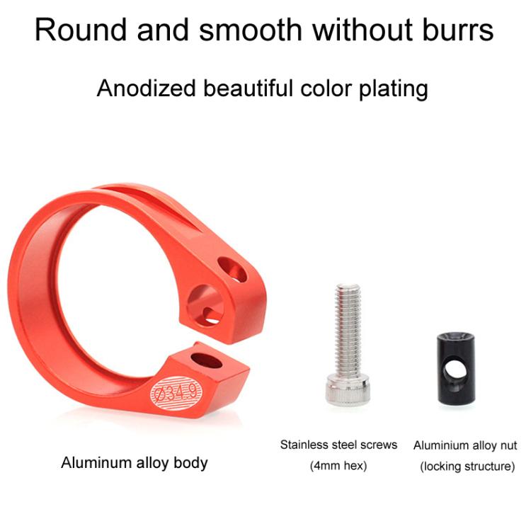 Mountain Road Bicycle Aluminum Locking Seatpost Clamps Seatpost Clamp Ring Fittings(31.8mm Red) - Pipe clamps by PMc TechLife | Online Shopping South Africa | PMc TechLife | Buy Now Pay Later Mobicred