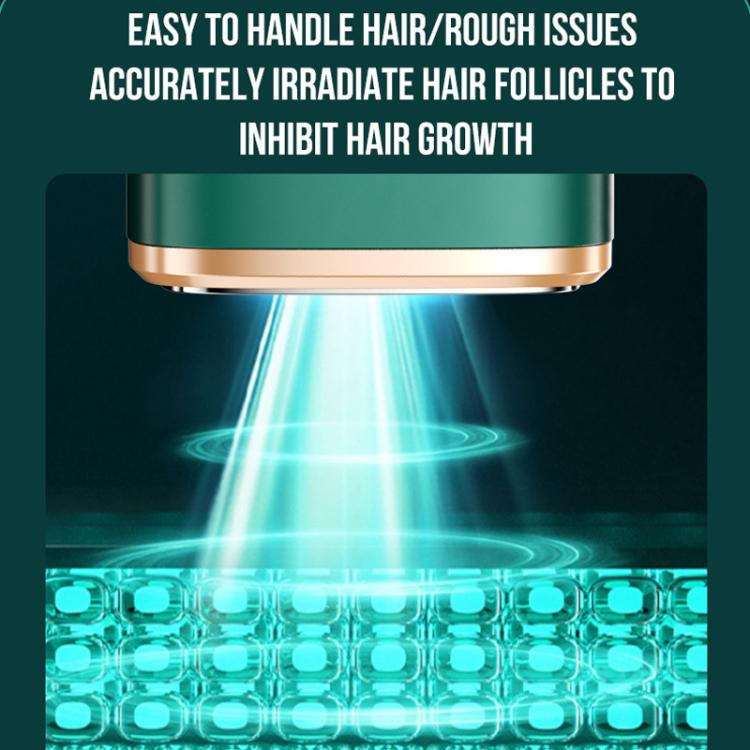 Sapphire Ice Sense Painless Laser Hair Remover Intense Pulse Ice Hair Removal Device, Style: Dark Green FY-505AG(AU Plug) - free shipping - PMC TechLife - Order now!