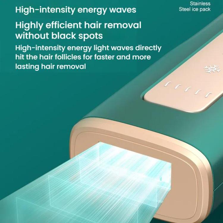 Sapphire Ice Sense Painless Laser Hair Remover Intense Pulse Ice Hair Removal Device, Style: Crystal Green FY-505AL(AU Plug) - free shipping - PMC TechLife - Order now!