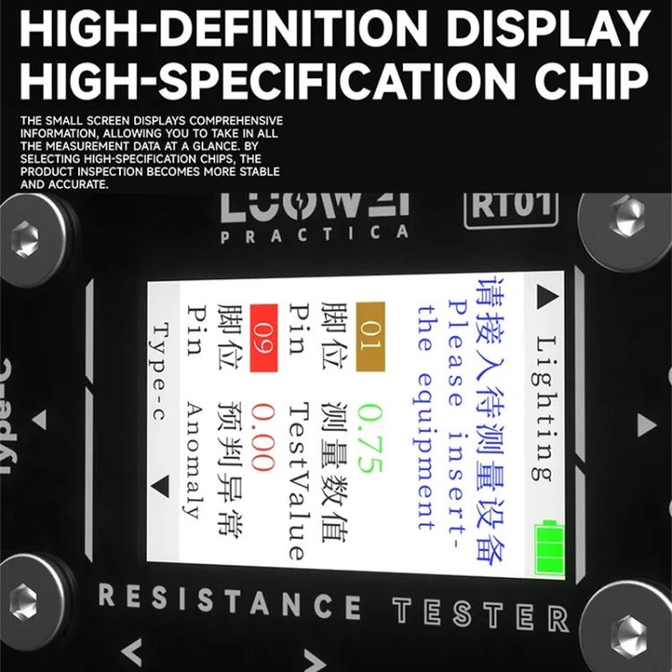 LUOWEI RT01 Type-C To 8 Pin Detachable Cell Phone Rear Plug Auto Tester - free shipping - PMC TechLife - Order now!