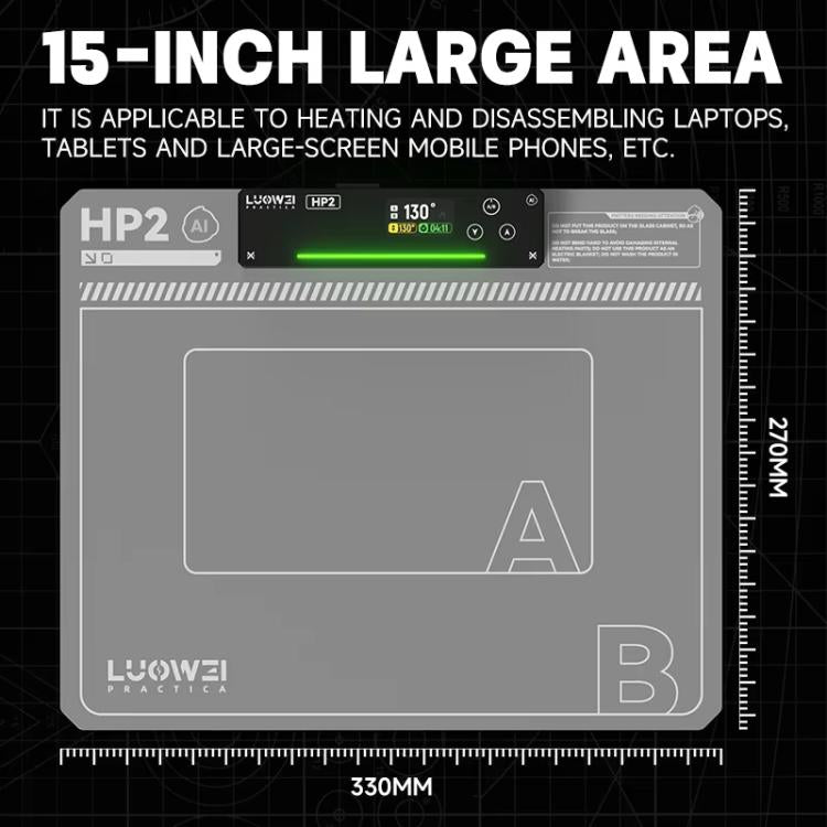 LUOWEI HP2 Screen Heating Table Constant Temperature Screen Removal Treasure Phone Tablet Screen Changing Removal Heating Separation US Plug - free shipping - PMC TechLife - Order now!