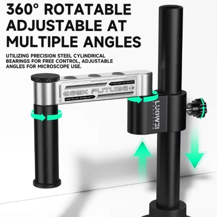 LUOWEI GK01 Short Arm 32mm Microscope Swing Arm Metal Universal Lifting and Stacking 360 Degree Single Arm Fixed Repair and Inspection Stand - free shipping - PMC TechLife - Order now!