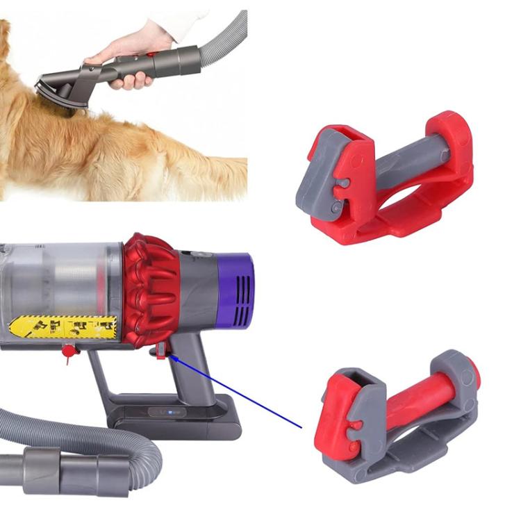 For Dyson V6 / V7 / V8 / V10 / V11 / V12 / V15 Vacuum Cleaner Switch Carabiner Holder(B Model Gray Body Red Key) - free shipping - PMc TechLife - Order now!