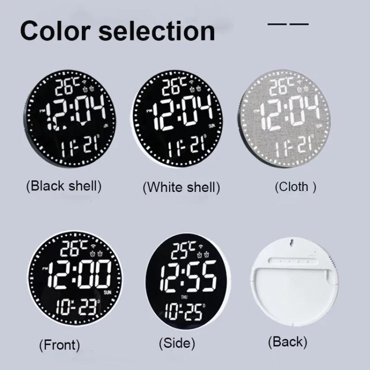Wifi App Control LED Digital Wall Clock With RGB Light Multi-Functional Alarm Clock(Black Shell Black Surface) - free shipping - PMc TechLife - Order now!