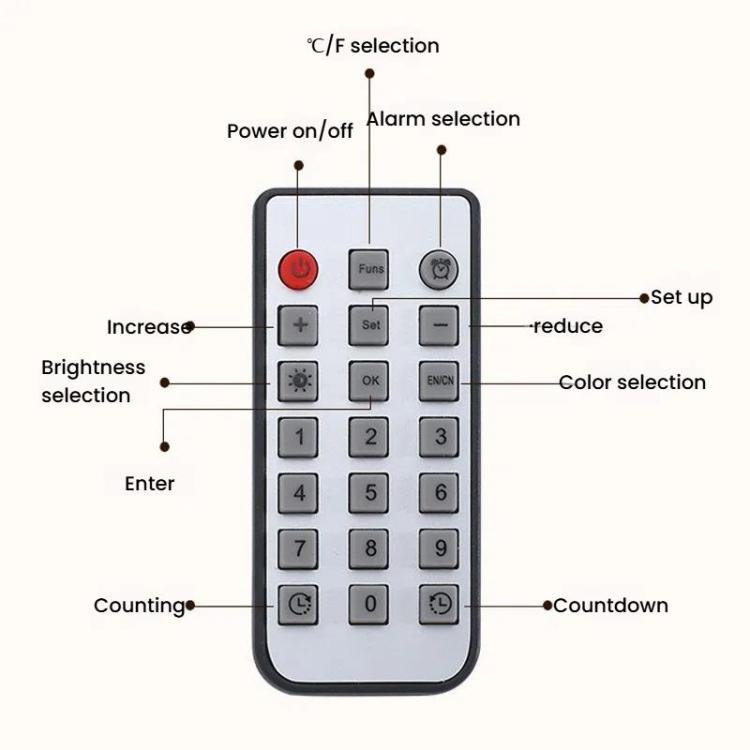 11.6-Inch White Light Wall Clock With Remote Control Multi-Functional Alarm Clock Bamboo+Bamboo - Wall Clock by PMc TechLife | Online Shopping South Africa | PMc TechLife | Buy Now Pay Later Mobicred