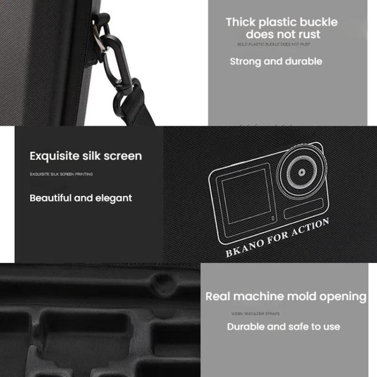 BKANO For DJI Osmo Action 3 / 4 / 5 Pro Sports Camera Storage Bag Portable Protective Bag Case(Black) - free shipping - PMC TechLife - Order now!