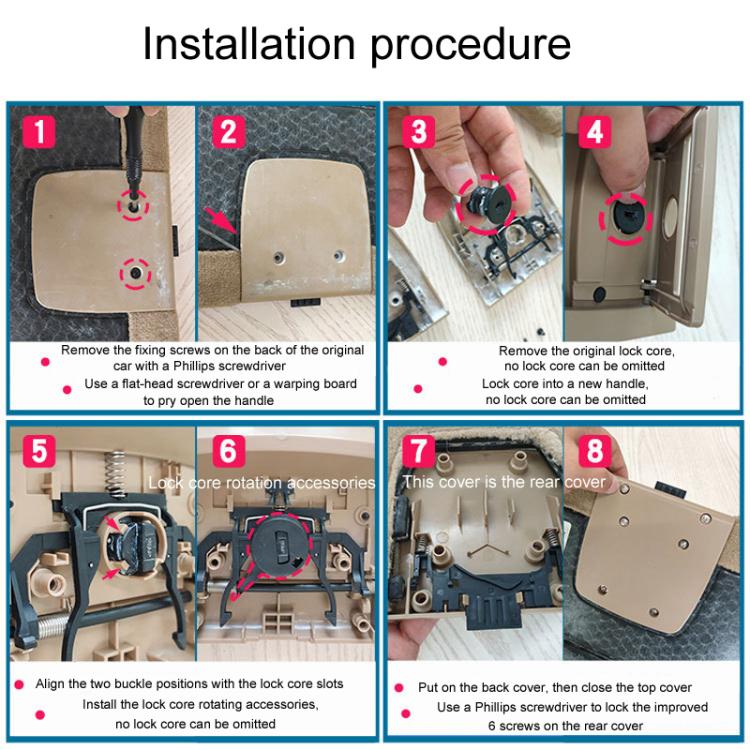 For BMW X5 E70 / X6 E71 E72 Car Boot Handle Inside Trunk Lid Bottom Plate Handle 51479120283(With Lock Hole Beige) - free shipping - PMc TechLife - Order now!