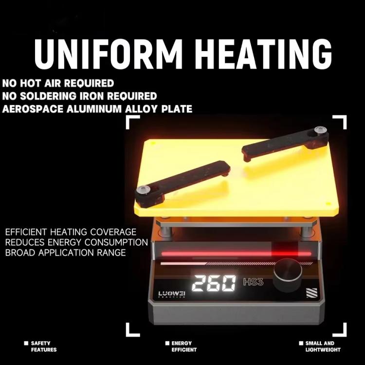 LUOWEI HS3 Universal Preheating Heating Station Layered Lamination Tinning Degumming Heating Station EU Plug - free shipping - PMC TechLife - Order now!