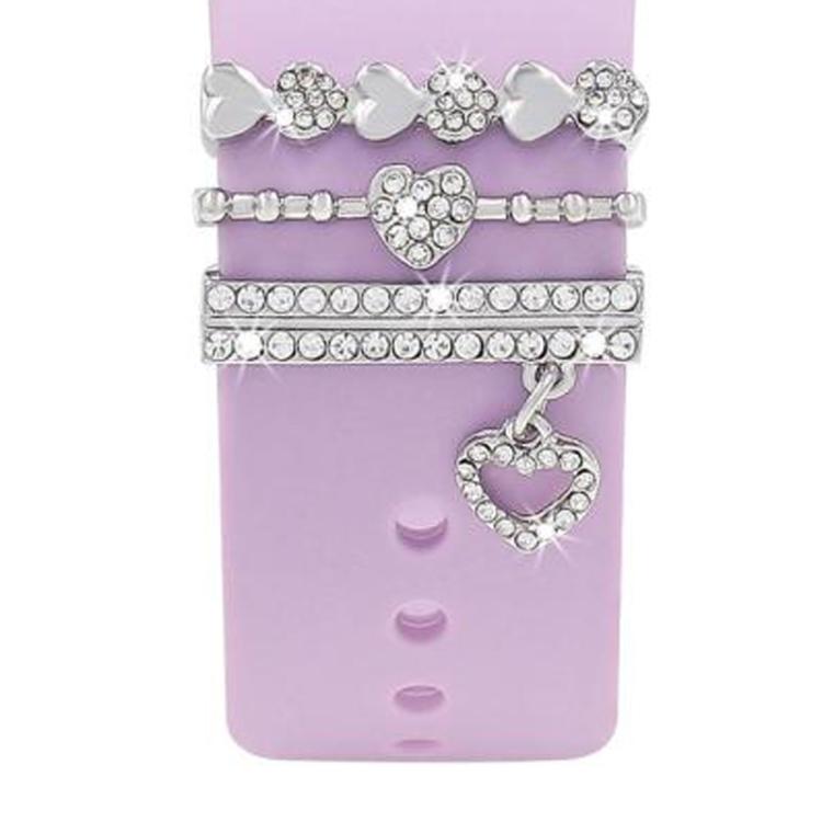 3pcs / Set 22mm Width Smart Watch Silicone Band Decorative Ring Metal Accessories, Style: 6 - Watch Decorations by PMC TechLife | Online Shopping South Africa | PMC TechLife | Buy Now Pay Later Mobicred