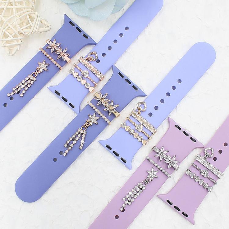 3pcs / Set 22mm Width Smart Watch Silicone Band Decorative Ring Metal Accessories, Style: 3 - Watch Decorations by PMC TechLife | Online Shopping South Africa | PMC TechLife | Buy Now Pay Later Mobicred