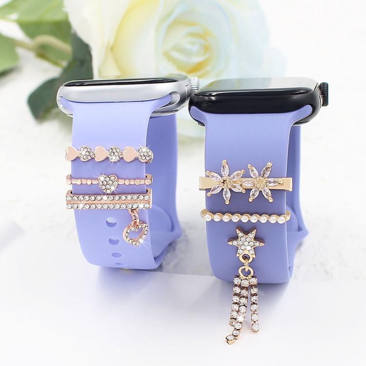 3pcs / Set 22mm Width Smart Watch Silicone Band Decorative Ring Metal Accessories, Style: 5 - Watch Decorations by PMC TechLife | Online Shopping South Africa | PMC TechLife | Buy Now Pay Later Mobicred