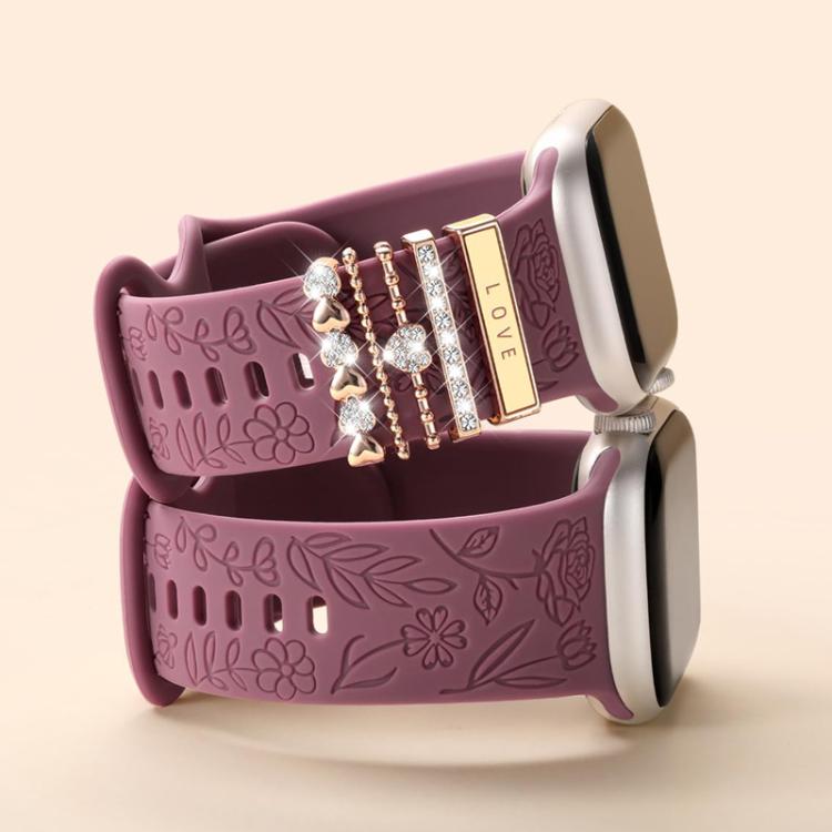 21mm Width Smart Watch Band Decorative Ring Metal Accessories(Infinite Love Heart Rose Gold) - free shipping - PMc TechLife - Order now!