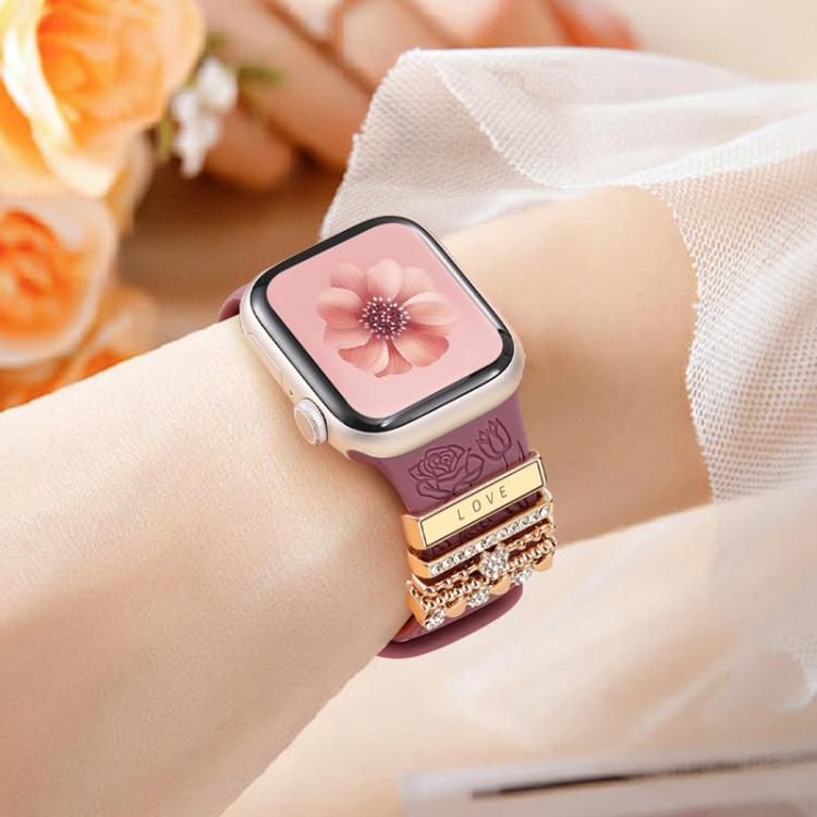 21mm Width Smart Watch Band Decorative Ring Metal Accessories(Infinite Love Heart Rose Gold) - free shipping - PMc TechLife - Order now!