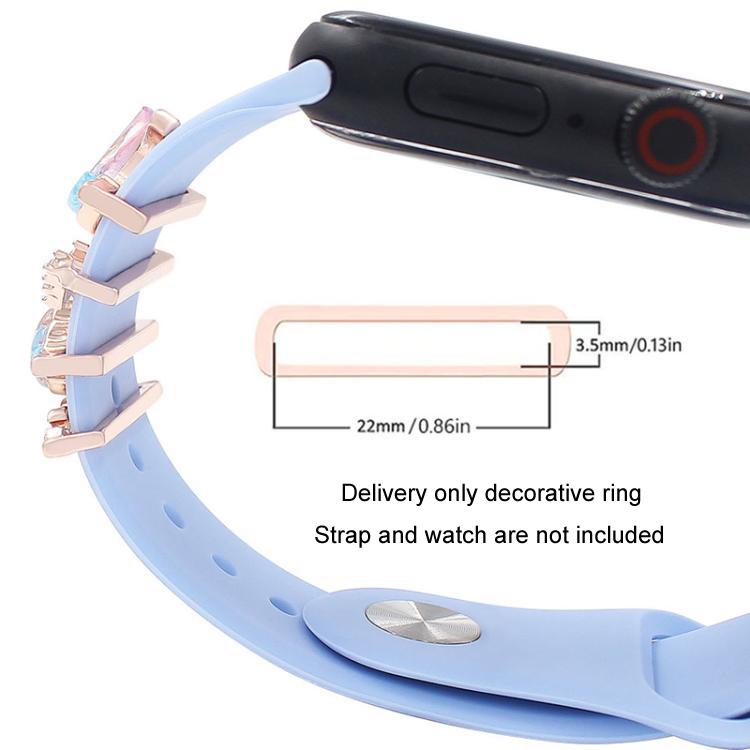 4pcs / Set 22mm Width Smart Watch Band Decorative Ring Metal Accessories, Style: 3 - Watch Decorations by PMC TechLife | Online Shopping South Africa | PMC TechLife | Buy Now Pay Later Mobicred