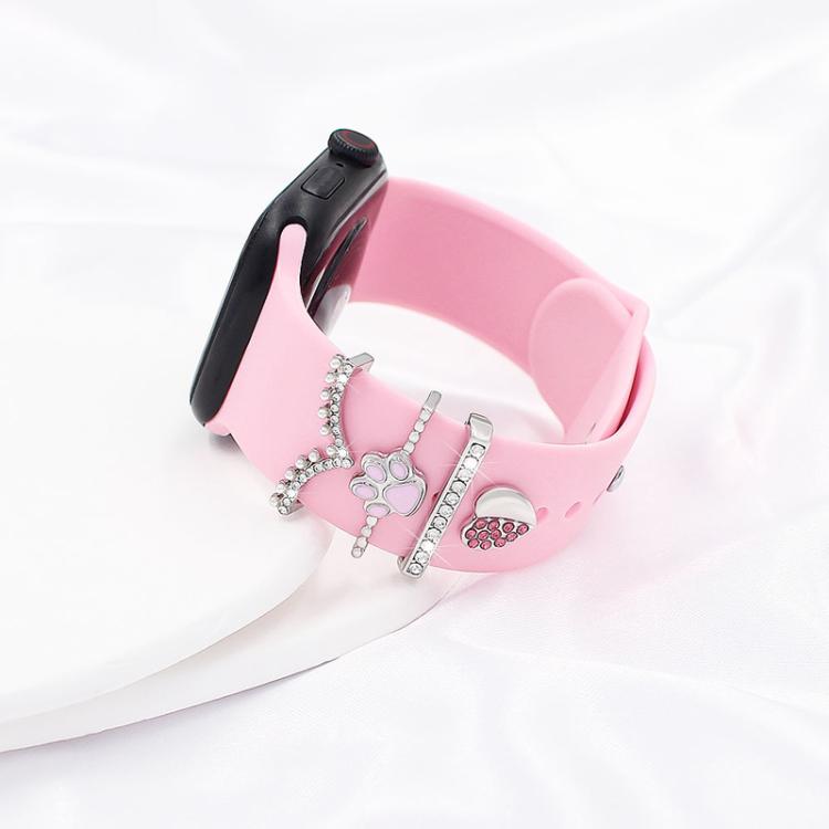 4pcs / Set 22mm Width Smart Watch Band Decorative Ring Metal Accessories, Style: 3 - Watch Decorations by PMC TechLife | Online Shopping South Africa | PMC TechLife | Buy Now Pay Later Mobicred