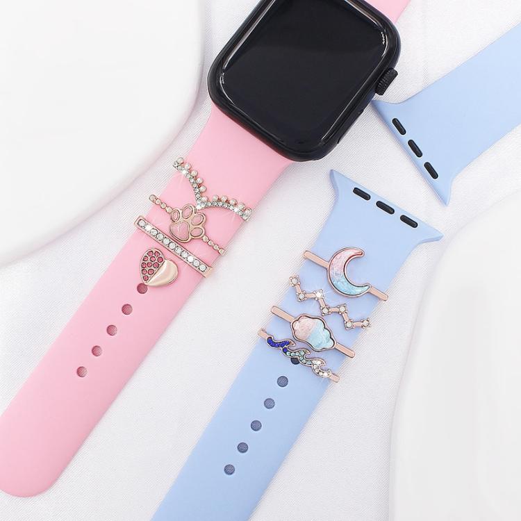 4pcs / Set 22mm Width Smart Watch Band Decorative Ring Metal Accessories, Style: 3 - Watch Decorations by PMC TechLife | Online Shopping South Africa | PMC TechLife | Buy Now Pay Later Mobicred