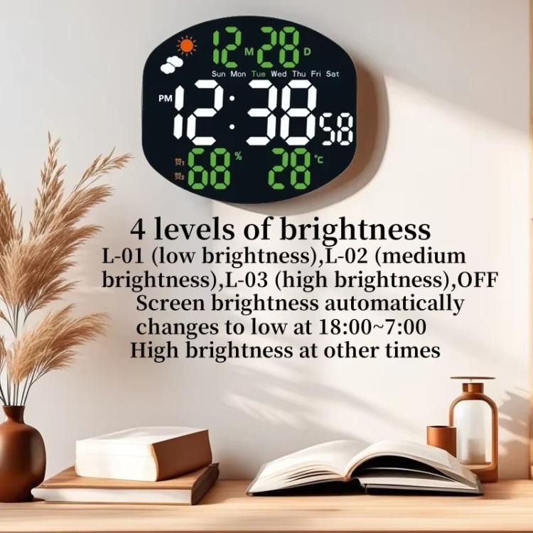 Digital Wall Clock Weather Station Forecast TEMP Humidity 2 Alarm Table Clock With Remote Control(Blue+White) - Wall Clock by PMc TechLife | Online Shopping South Africa | PMc TechLife | Buy Now Pay Later Mobicred